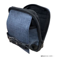 ヤマショウ カラビナ付ウエストツールポーチ ベルトループ式 両サイドファスナー NV YTB-008NV 1個（直送品）