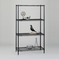 【軒先渡し】エレクター　ベーシックシリーズ　ワイヤーシェルフ　幅1200×奥行450mm　ブラック　B1848B1　1枚（直送品）