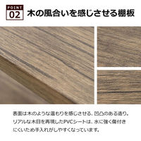 エイ・アイ・エス バルネ 3段ラック 幅600×奥行300×高さ700mm ブラウン BRN-01RK BR 1台（直送品）