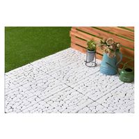 SANKA ジョイントタイル 天然石 ジョイントマット 1枚 30.5×30.5cm スノーホワイト 333423 1個（直送品）