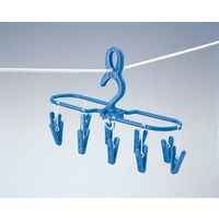 サワフジ 洗濯ハンガー ジーンズ&小物干し ミニハンガー スカイブルー 273384 1個