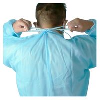 不織布アイソレーションガウン　ブルー　100枚　フリーサイズ　WS6670　小野商事