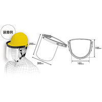 高芝ギムネ製作所 ワンダー ヘルメット取付フェイスプロテクター クリア 2746 1個