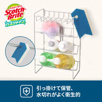 スリーエム(3M) スコッチブライト バスシャイン 抗菌スポンジ(特殊研磨粒子つき) お風呂掃除 湯あか ブルー BM-12K (1個入×3)