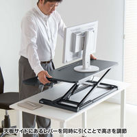 サンワサプライ エルゴノミクスリフトアップデスク 幅800×奥行615×高さ110～505mm  ブラック MR-ERGST5BK 1個（直送品）