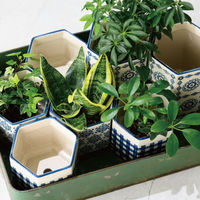 ヘッズ ハンドメイドプリントフラワーポット-18(2個) HNP-FPO18 1セット(4パック×2個)（直送品）