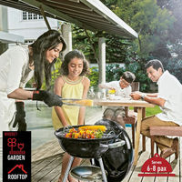 Weber 1221308 コンパクトケトル チャコールグリル 47cm 温度計付 00234273　1セット