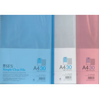 たんぽぽ A4クリアーファイル30 ブルー 109991070 1冊