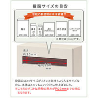 住まいスタイル エン 木目調フラップ壁掛けポスト 幅325×奥行145×高さ425mm グレー PST-003GRY 1台（直送品）