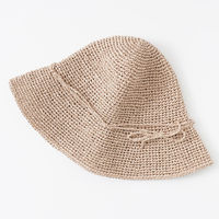 原ウール Knitworm 編み物キット 1-11　こま編みのつば付き帽子キット 1セット（直送品）