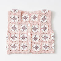 原ウール Knitworm 編み物キット 4-6　モチーフつなぎのスクエアネックベスト 1セット（直送品）