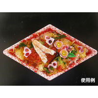 寿司容器　ちらし寿司容器 UFハカマ折ヒシ小花織セット(N)　600枚(50枚×12) 0196681003170　シーピー化成（直送品）