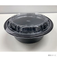 どんぶり容器　TNパイン17浅 黒本体　600枚(50枚×12) 0250617020525　シーピー化成（直送品）