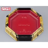 寿司容器　ちらし寿司容器 BFハカマ 八角17雅赤 本体(N)　600枚(50枚×12) 0746717000855　シーピー化成（直送品）