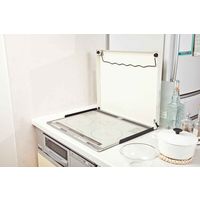 池永鉄工 コンロカバー 60cm用 鍋フタキャッチャー付き ホワイト 334959 1個（直送品）