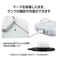 AirPods Pro 第2世代 ケース ハイブリッド フタ開閉ロック機能 ホワイト AVA-AP4TSLWH エレコム 1個