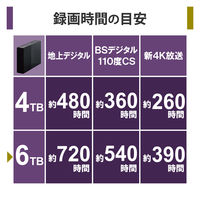 HDD 外付け デスクトップ USB3.2(Gen1) ブラック 6TB ELD-GTV060UBK エレコム 1個