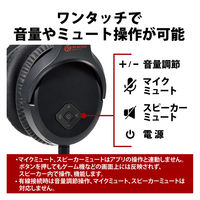 ゲーミングヘッドセット ワイヤレスヘッドホン マイク付 ミキサー機能付 ブラック HS-GMW70BK エレコム 1個