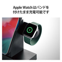 ワイヤレス充電器 7.5W マグネット式 スタンド 同時充電可 おくだけ充電 ブラック W-MS05BK エレコム 1個