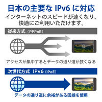 WiFi 無線LAN ルーター 親機 Wi-Fi6E グレー WRC-XE5400GS-G エレコム 1個