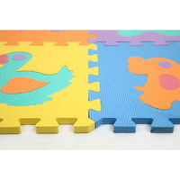 ユノックス パズルマット ジョイントマット 動物 9枚入り 厚さ1.4cm 266084 1個（直送品）