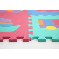 ユノックス パズルマット ジョイントマット 乗り物 9枚入り 厚さ1.4cm 266085 1個（直送品）