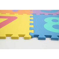 ユノックス パズルマット ジョイントマット 数字 9枚入り 厚さ1.4cm 266086 1個（直送品）