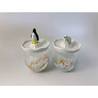 サンアート お猪口&薬味入れセット シロクマ そうめん そば猪口 お猪口 薬味入れ 332771 1個（直送品）