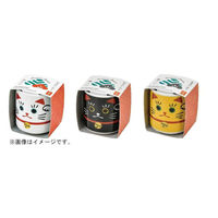 聖新陶芸 聖新 GD-91401 オメデタオチョコ 招き 白 赤松　1個（直送品）