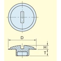 エスコ M16x30mm スクリューキャップ(20個) EA948GD-55 1セット(40個:20個×2袋)（直送品）
