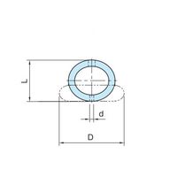 エスコ 37x31.8mm/TPEダンパー(ラジアル) EA949RM-122 1セット(3個)（直送品）