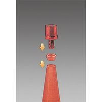 エスコ 380x380x670mm ヤワラカ カットコーン(赤/反射有/2本) EA983FT-62A 1組(2本)（直送品）