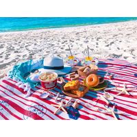 クッションアウトドアシート ストライプ(ケース販売：8個) 4901983724975 1ケース（8個） 東和産業（直送品）