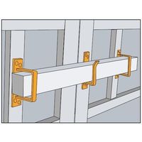 エスコ 115x62mm 座付貫抜(スチール製/通し) EA951B-78 1セット(20個)（直送品）