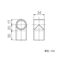 エスコ [パイプラック用] 3方向プラスチックジョイント(アイボリー) EA976BY-342 1セット(30個)（直送品）