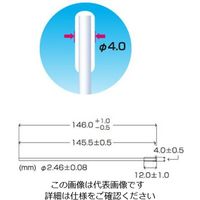エスコ φ4.0x146.0mm 工業用綿棒(50本)片面/削軸 EA109DY-22 1セット(750本:50本×15袋)（直送品）