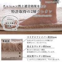 トシシミズ ナチュラルポスチュアー 新EXマイクロ2層ウレタン ラグ MS-305 1300×1900mm ラベンダーアッシュ 1枚（直送品）