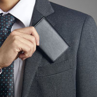 レイメイ藤井 グロワール メモ付名刺入革製ブラック GLN1055B 1セット(1個×6)