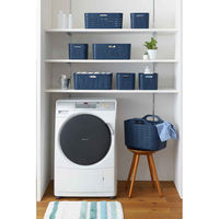 SANKA ランドリーバスケット S&W サンバッサ バスケット ミニ ドット ディープブルー 326315 1個