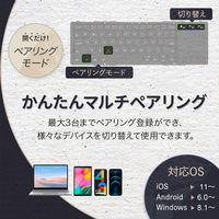 オウルテック Bluetooth折りたたみ式キーボード英語配列スタンドタッチパッド付63キー OWL-BTKB6301TP-BKGY 1個