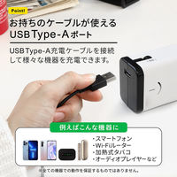 オウルテック 緊急時にも安心 単三電池4本対応 乾電池式モバイルバッテリースイッチ付き OWL-DB4U1-WH 1個