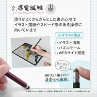 オウルテック 子供のタブレットPC学習に最適なエンピツ型タッチペン ロングタイプ ブラック OWL-TPSE08-BK 1個