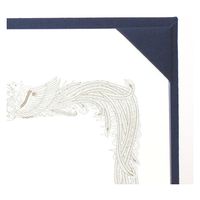 山櫻 証書フォルダー A4用 二つ折り 紺 布地 ファイル 823008 1セット(1冊×10)