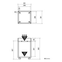 【軒先渡し】朝日木材加工 サイドワゴン 幅301×奥行301×高さ502mm ブラウン WPM-5030DE-DB 1台（直送品）