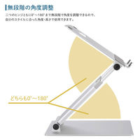 ノートPCスタンド 11～17インチ対応 無段階角度調整 折りたたみ式 ノートパソコンスタンドIII NPS15シル キングジム（わけあり品）