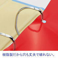 アスクル カラーインデックス A3ヨコ インデックスシート 2穴 5山 PP製 1組  オリジナル（わけあり品）