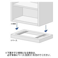 【組立設置込】プラス L6 クリアケースキャビネット 浅型3列 22段 下置き用 幅800×奥行400×高さ1050mm ホワイト 【要ベース】（直送品）