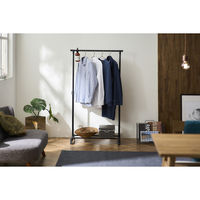 アイリスオーヤマ パイプハンガー シングルタイプ ブラック PE-E180R 1台