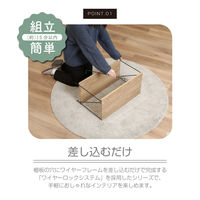 不二貿易 EZBO ワイヤーラック ２段 幅620×奥行310×高さ387mm オークナチュラル 77559 1台（直送品）