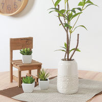 不二貿易 フェイクグリーン ギンモクセイ セラミックポット 41133 1個